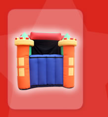 Titeres gigantes y teatrinos inflables para fiestas infantiles.
